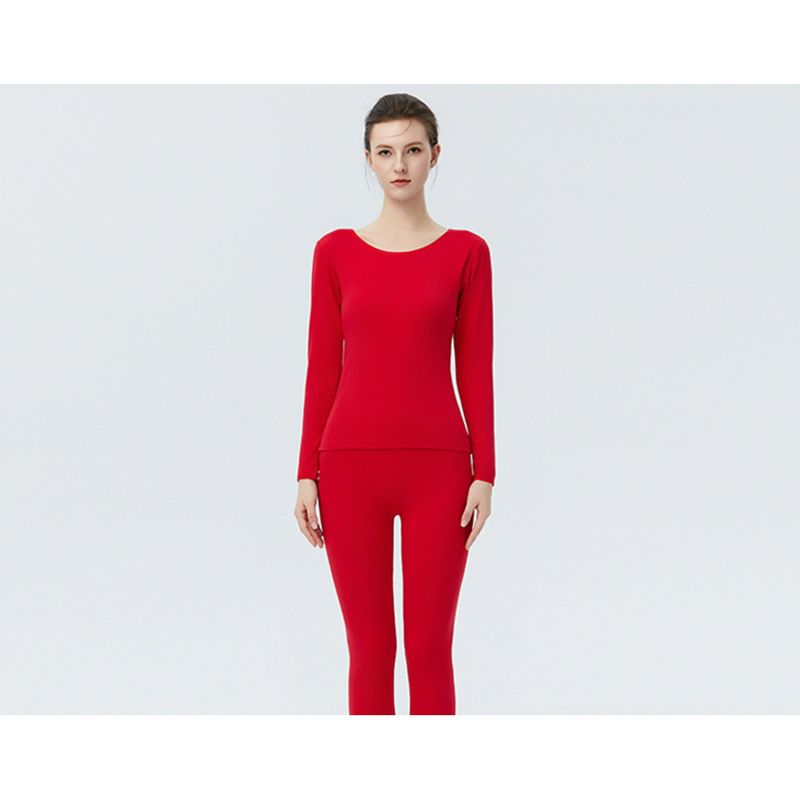 100% Thermal Set For Women, Thin Base Layer Sweater, Xinjiang Cotton Warm Underwear, Women's Heating Underwear_voghion.com