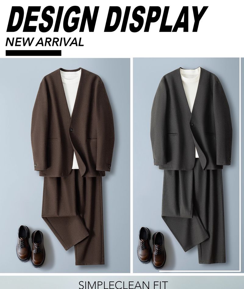 2025 New Autumn High-End Suit Set For Men Business Casual Stylish Loose Blazer Two-Piece Trendy_voghion.com
