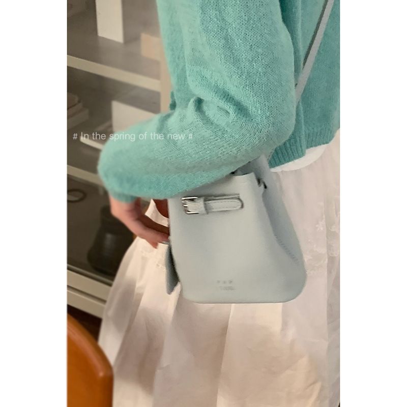 Borsa a tracolla versatile a secchiello, di alta qualità, minimalista, rosa, da donna, nuova moda 2025_voghion.com