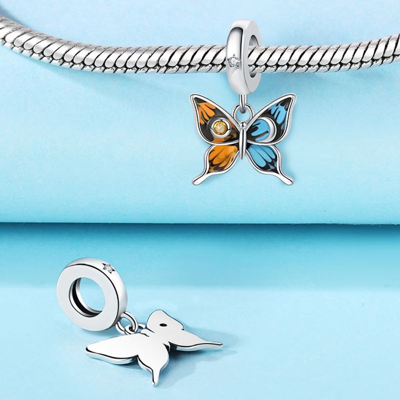 Women's Jewelry Insect Dragonfly Butterfly Firefly Charm Pendant Beads Jewelry With Bracelet Pieces White Copper Plated Silver_voghion.com