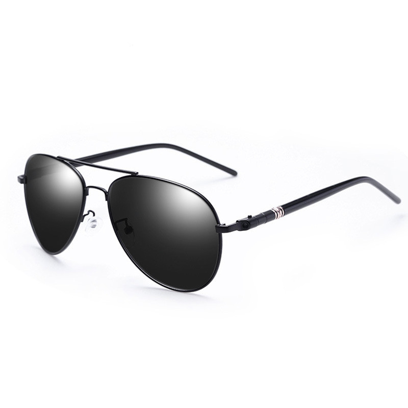 Neuheiten Klassische Polarisierte Sonnenbrille Für Männer Zum Autofahren Retro Metall Angeln Marke Designer Schwarz Pilot Sonnenbrille Männlich UV400 Schutzbrille_voghion.com