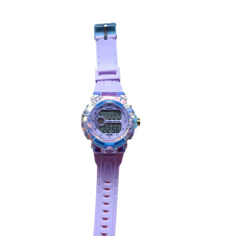 Neues galvanisiertes buntes Gehäuse für Studenten, Modetrend, multifunktionale leuchtende Sport-wasserdichte elektronische Uhr_voghion.com
