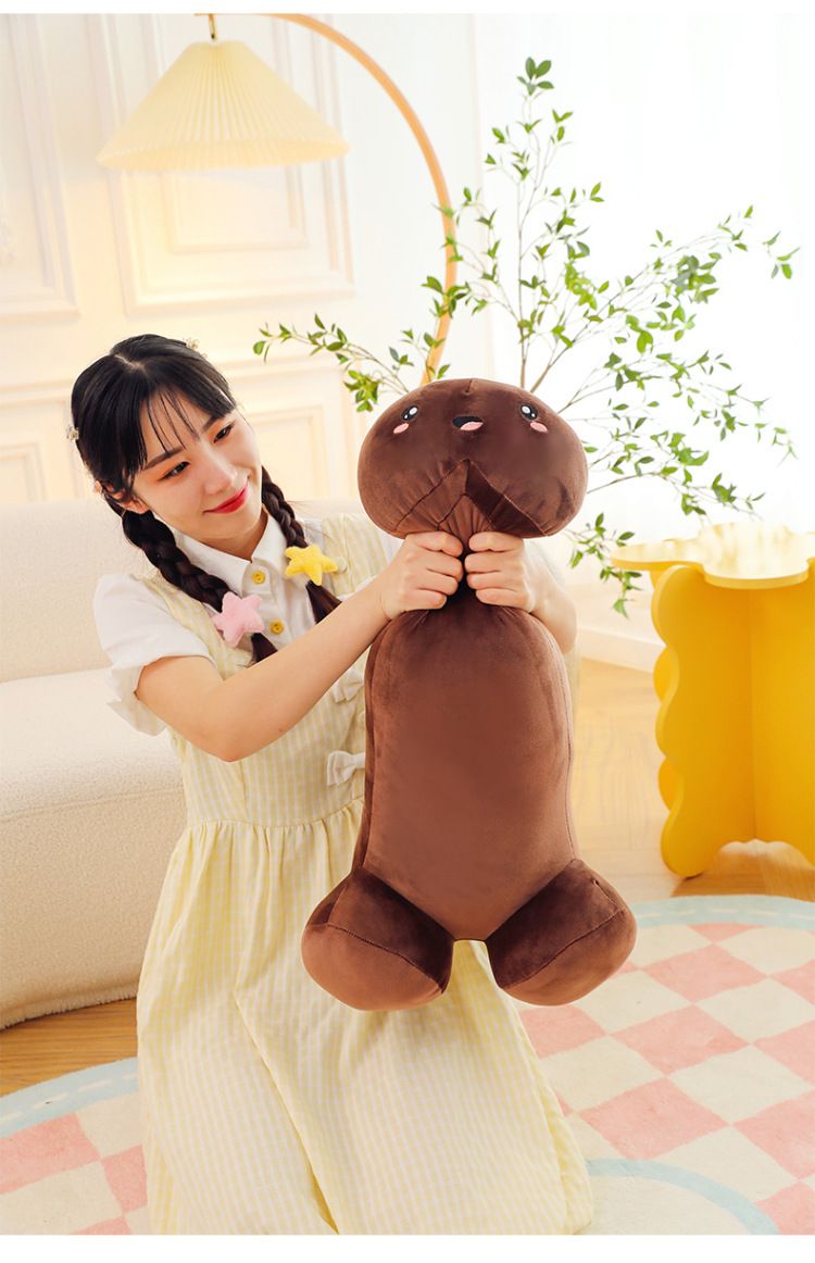 Peluche de simulación de truco, juguete de peluche de pene de niño, almohada de peluche de la vida real, regalo sexy e interesante para novia_voghion.com