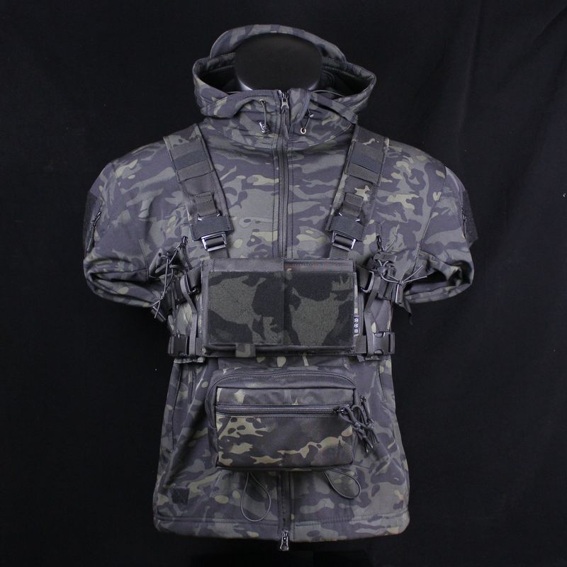 Tactical Chest Rig – Modular MK4-Style Molle-Compatible Chest Pack For Airsoft, Hunting & Outdoor Adventures (BK/CB/MC/RG/JGSDF Durable 1000D Nylon)_voghion.com