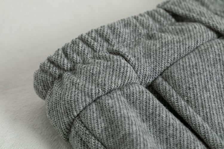 Pantaloni eleganti a vita alta svasati da uomo, pantaloni invernali foderati in pile, a gamba larga, con orlo asimmetrico, comodi e caldi (grigio chiaro)_voghion.com