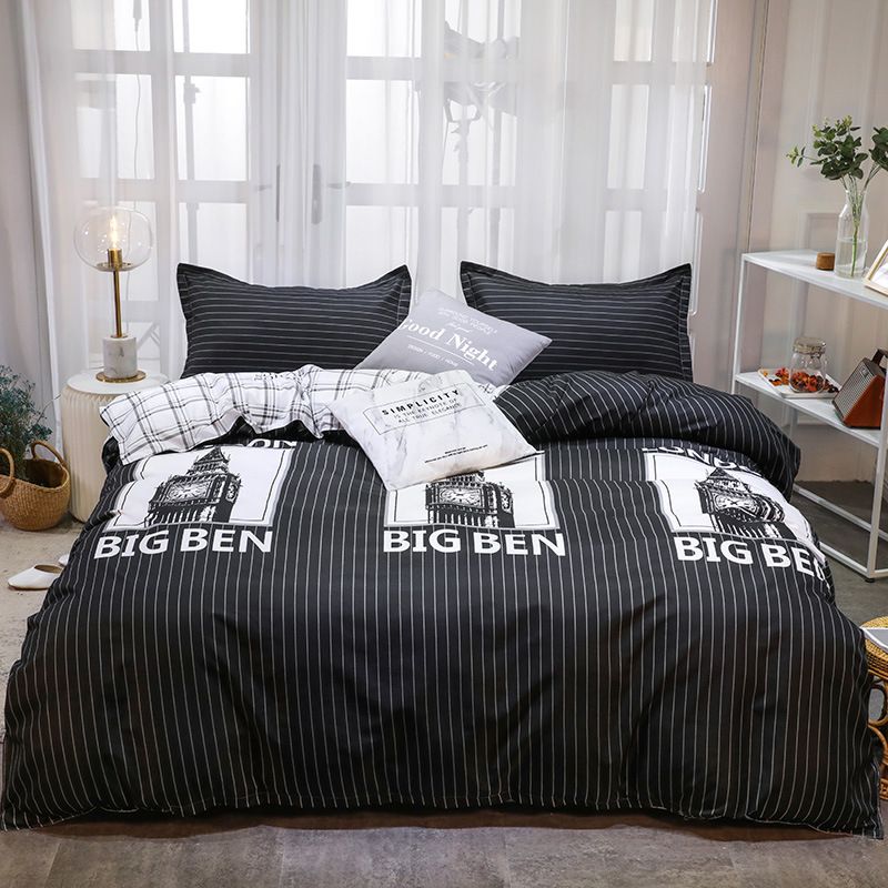 Copripiumino da letto moderno e minimalista stampato in morbido poliestere_voghion.com