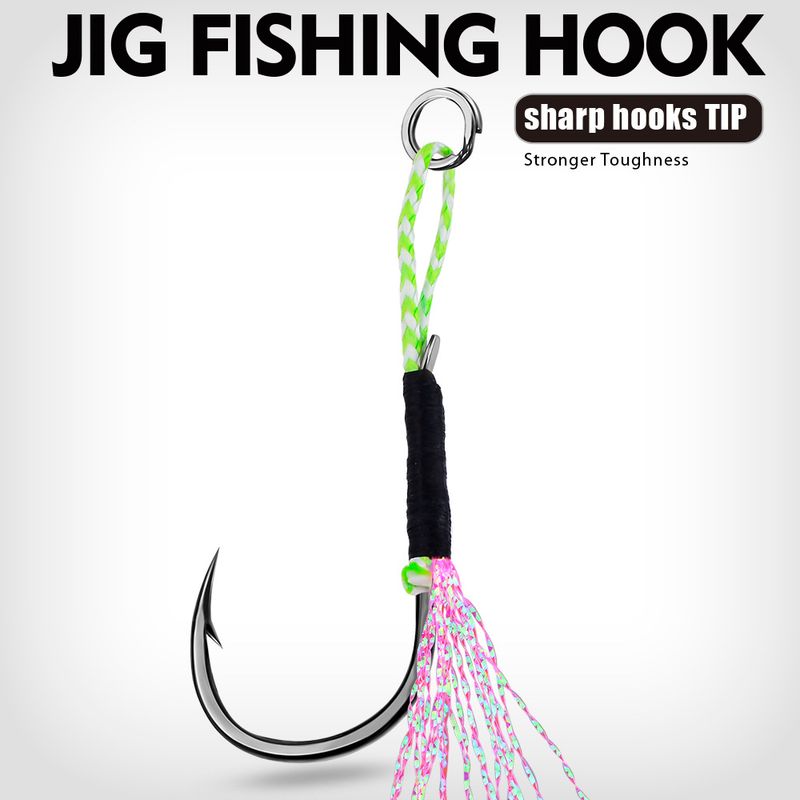 Tie Iron Plate Single Sea Boat Lure With Bright Silk Fish Hook Fishing Gear Accessories 10 Pieces/Pack_voghion.com