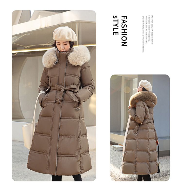 Warm Winter Jacket Women's Mid-length Over-the-knee Korean Style Loose Thickened Cotton Coat Fashionable_voghion.com