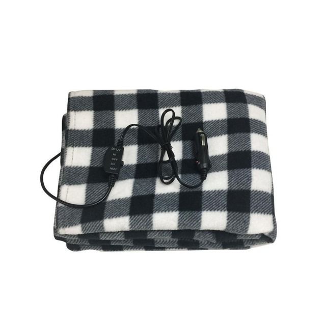 12V Car Heating Blanket Winter Heated 145X100cm Lattice Energy Saving Warm Auto Electrical Blanket For Car Constant Temperature_voghion.com