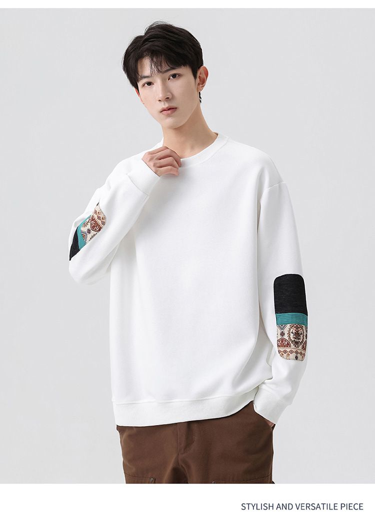 Kapuzenpullover und Herbstmode, vielseitige Frühlingskleidung für Herren, lockeres, fettes, langärmeliges T-Shirt in Übergröße_voghion.com
