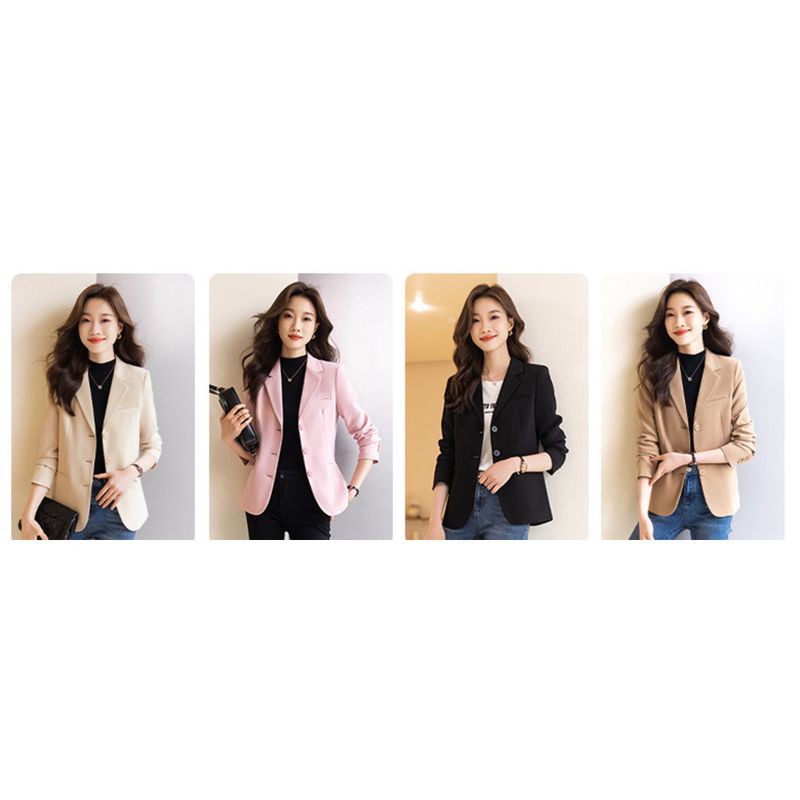 Blazer da donna di alta qualità, slim fit, con cintura in vita, modello piccolo, marrone, per la primavera e l'autunno 2025_voghion.com