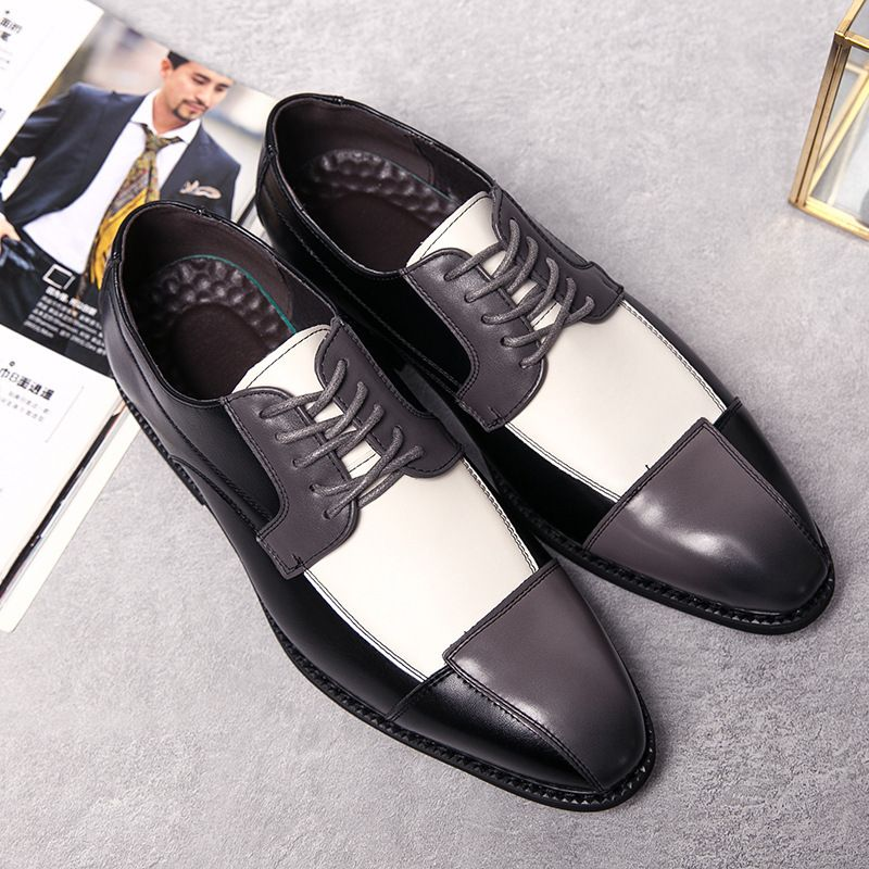2023 grande taille 48 printemps et automne mode personnalité couleur assortie style britannique affaires formel bas tendance masculine_voghion.com