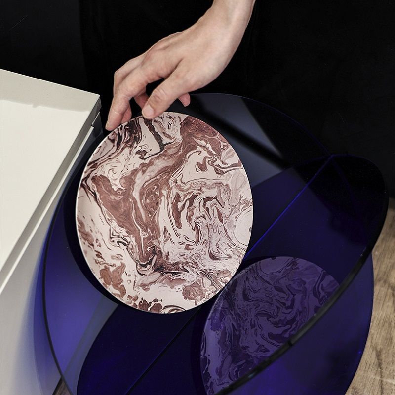 Vaisselle écologique en fibre de bambou résistante aux chutes, design de niche, assiette plate à fruits_voghion.com