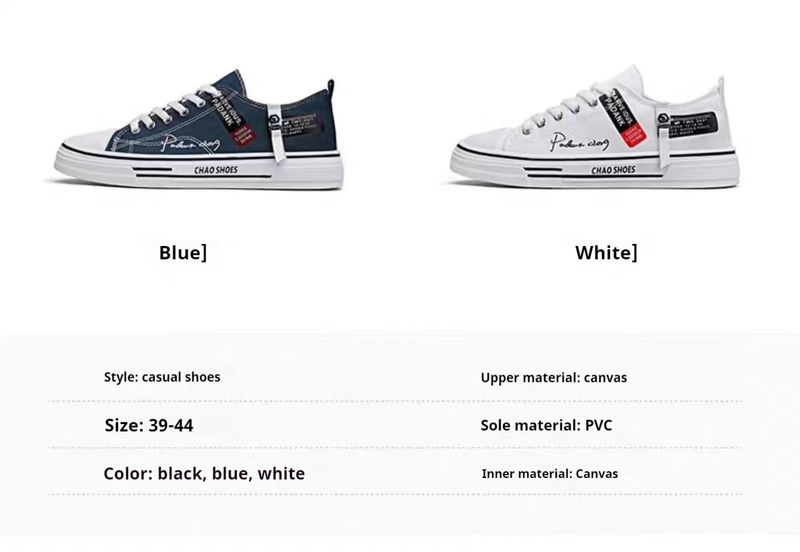 Zapatos de lona planos para hombre, transpirables, versátiles, clásicos, deportivos, informales, para estudiantes, de verano, para jóvenes_voghion.com