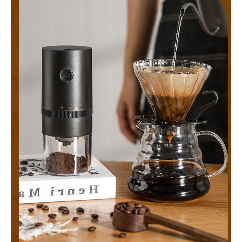 Elektrische tragbare Maschine Haushalt Kleine Hand Selbstmahlende italienische Kaffee Automatische Bohnenmühle_voghion.com