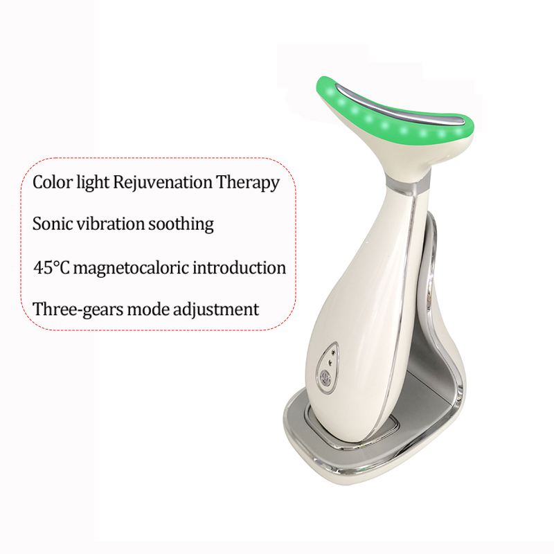 LED Face Neck Photon Therapy Skin Tighten Beauty Device Reduce Double Chin Anti Wrinkle Remove Lifting Mas_voghion.com