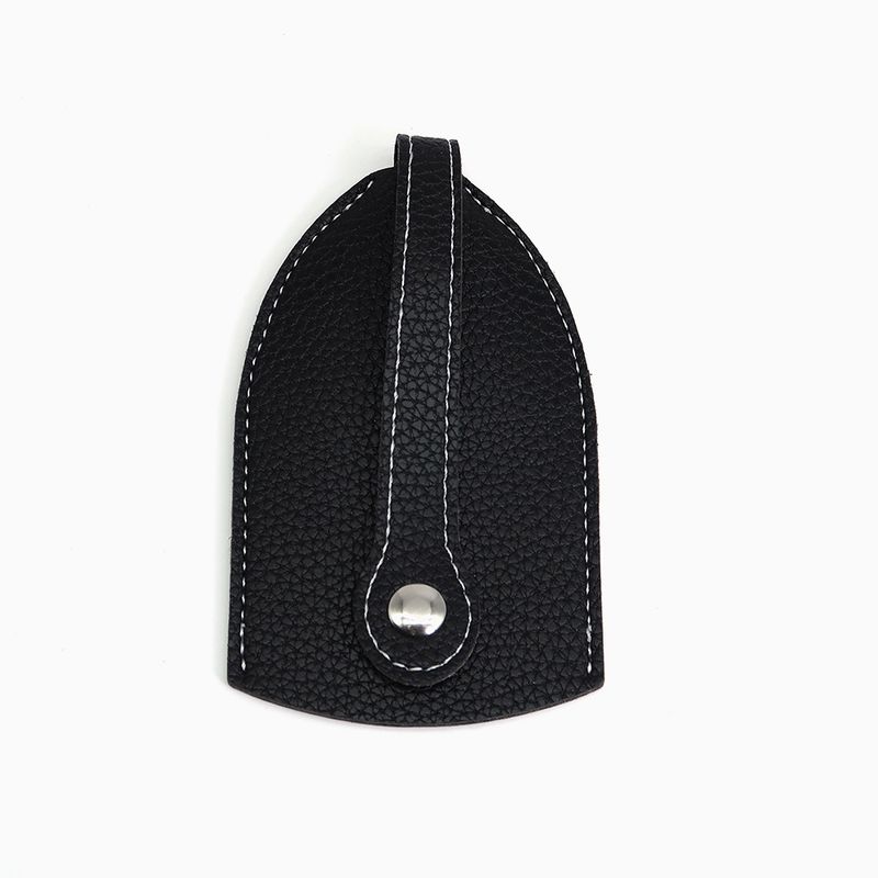 Creative Pull-out Portable Lychee Grain Leather Keychain Storage Bag Car Key Protector_voghion.com