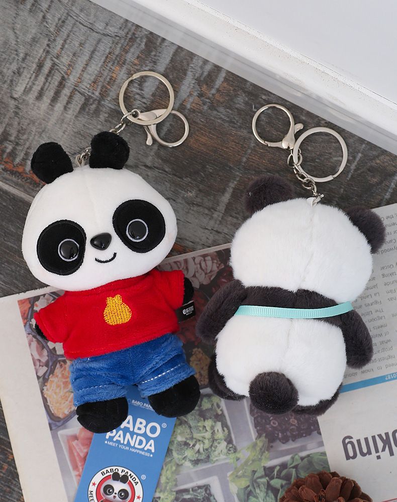 Crossbody soma Sarkana panda ziedu lelle skolas soma kulons Interneta slavenību rotaļlieta, kas tiek pārdota lelle jauka satveršanas mašīna lupatu lelle_voghion.com