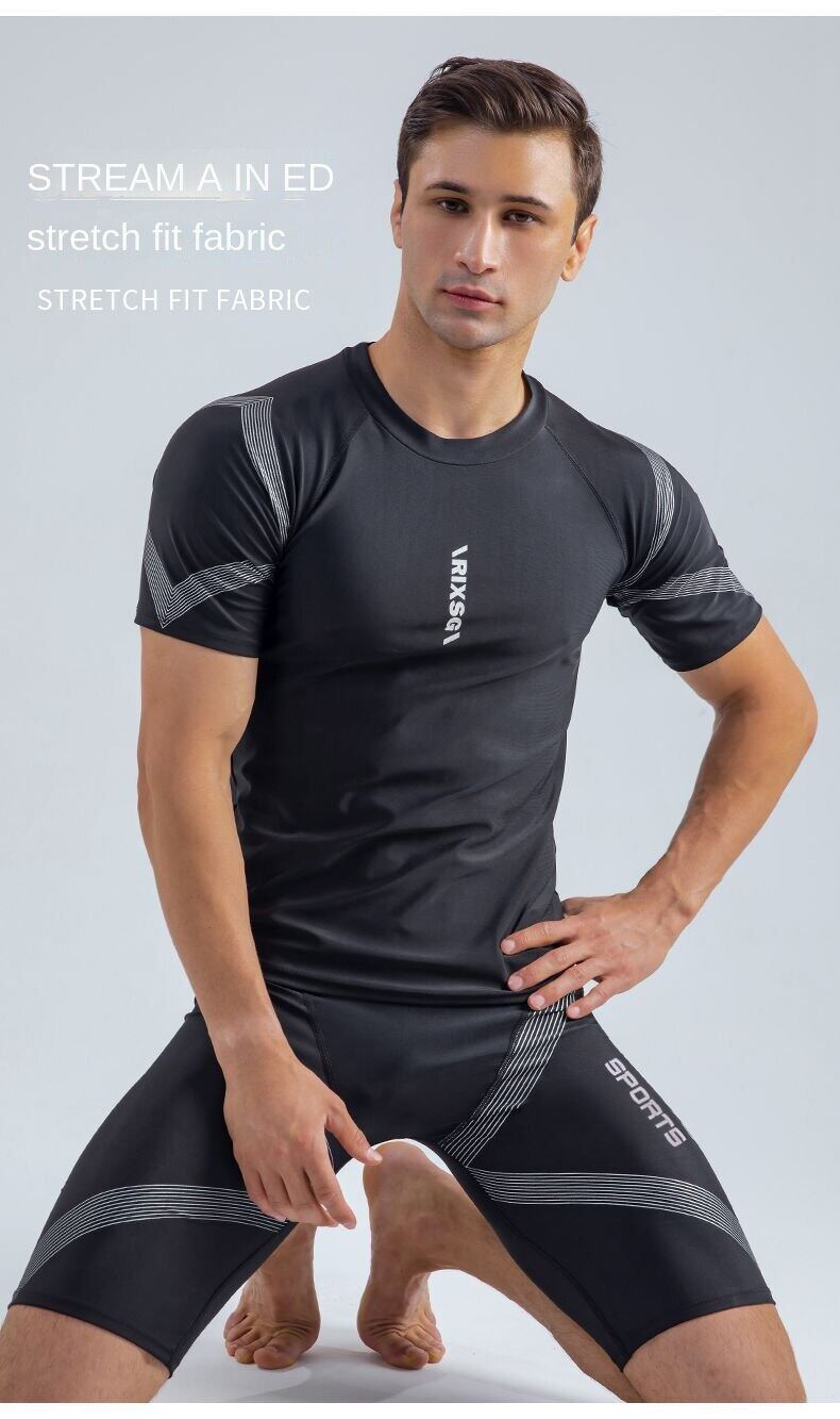 Maillot de bain pour homme Short Maillot de bain professionnel Angle plat Séchage rapide Tissu de natation_voghion.com