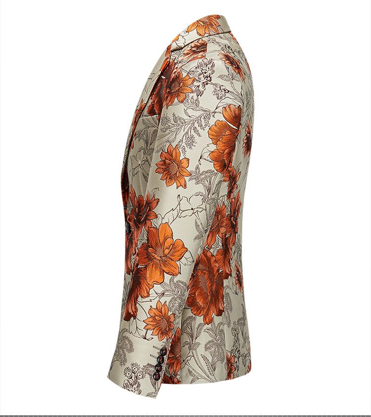 Herrenbekleidung Herrenkleid 608 Host Emcee Hochzeit Trauzeuge Jacquard Zweiteiler Anzug 3D-Bild_voghion.com