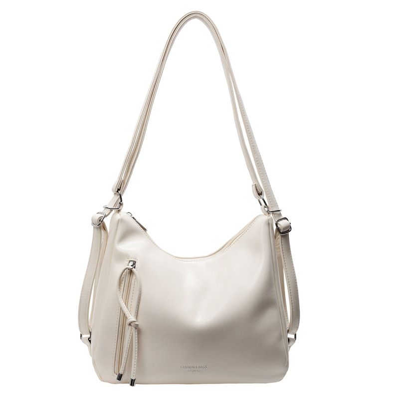 Strukturierter, weicher PU-Leder-Schulterrucksack für Damen, vielseitige Umhängetasche, lässiger Rucksack_voghion.com