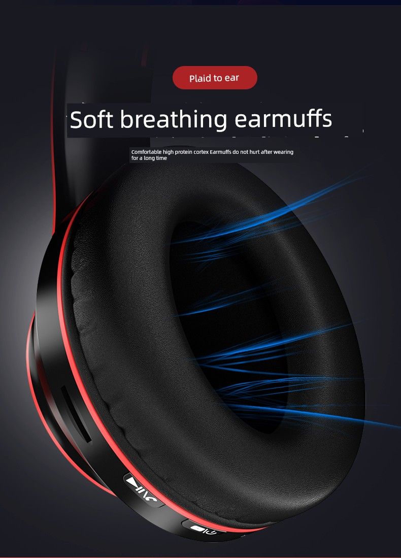Svijetleće Bluetooth slušalice za montažu na glavu, jaki bas, visoka kvaliteta zvuka, bežične sportske slušalice za igranje mobilnih poziva_voghion.com