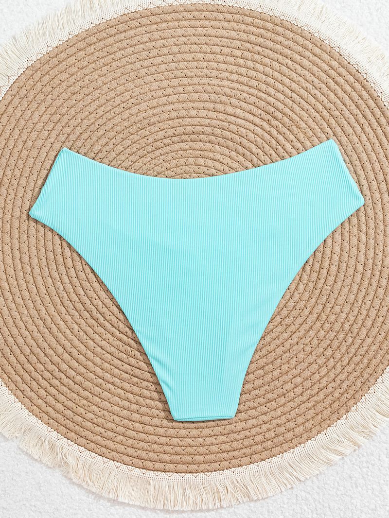 Costume da bagno da donna a vita alta, in tessuto morbido con motivo a croce a righe verticali, per spiaggia, vacanze, piscina e feste_voghion.com