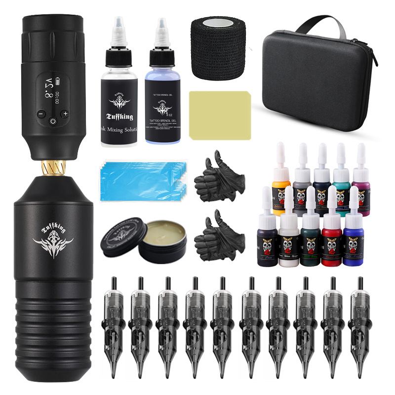 Design originale nuovo tatuaggio wireless Tuffking Set di tatuaggi a penna corta per uomini e donne in Europa e negli Stati Uniti con macchinetta per tatuaggi con display_voghion.com
