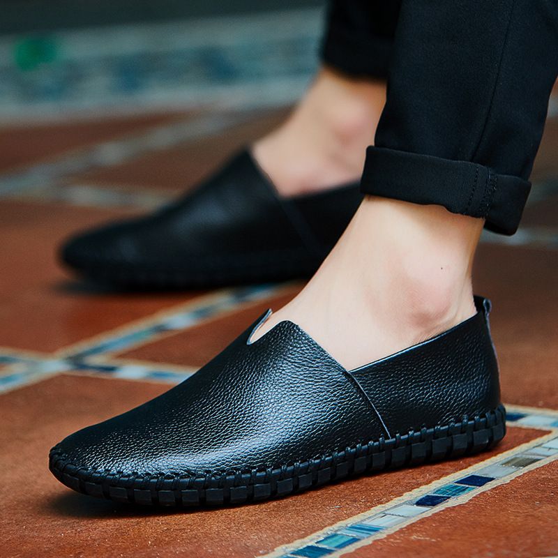 Frühling und Sommer Große Größe Heißer Verkauf Slip-On Britischen Stil Herren Leder Schuhe_voghion.com