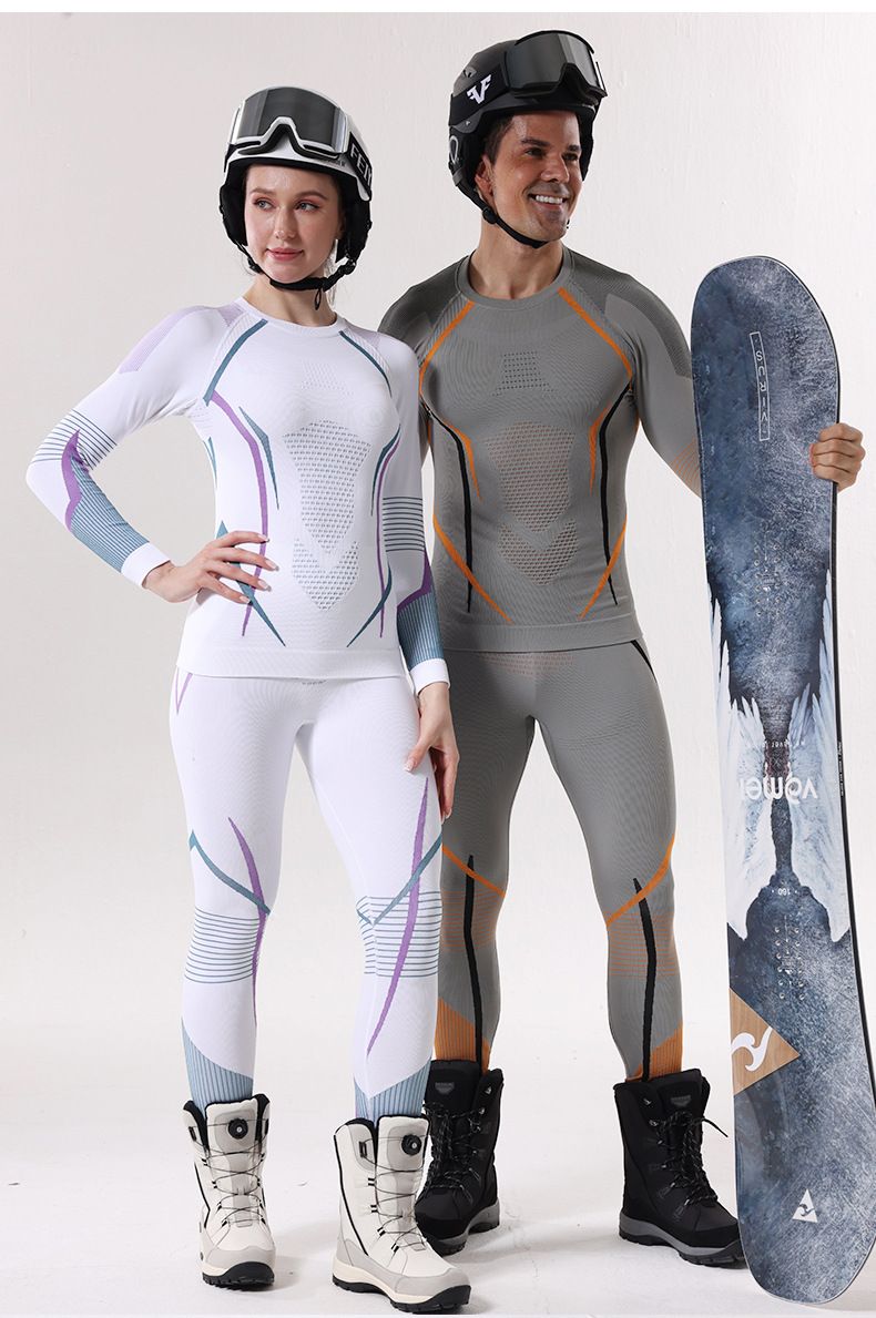New Autumn And Winter Quick Drying Ski Suit Underwear Set For Men's Sports, Tight Fitting, Moisture Wicking And Sweat Wicking Base Coat_voghion.com