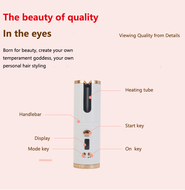 Wireless 34w 5.1v per uso domestico Mini bigodino per capelli freddi da asporto con ricarica USB_voghion.com