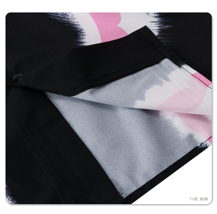 Camicia da uomo, abito, camicia a maniche corte con stampa digitale a farfalla, ampia e ampia, da strada_voghion.com