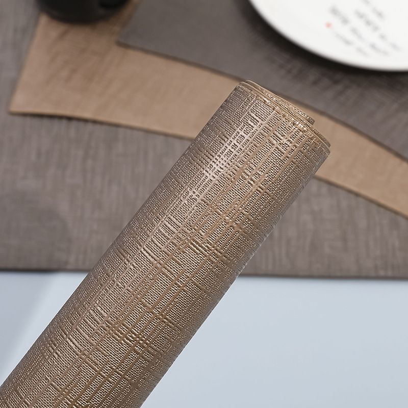 Tapis de table rond simple, anti-brûlure, en forme d'éventail, isolant, couleur unie_voghion.com