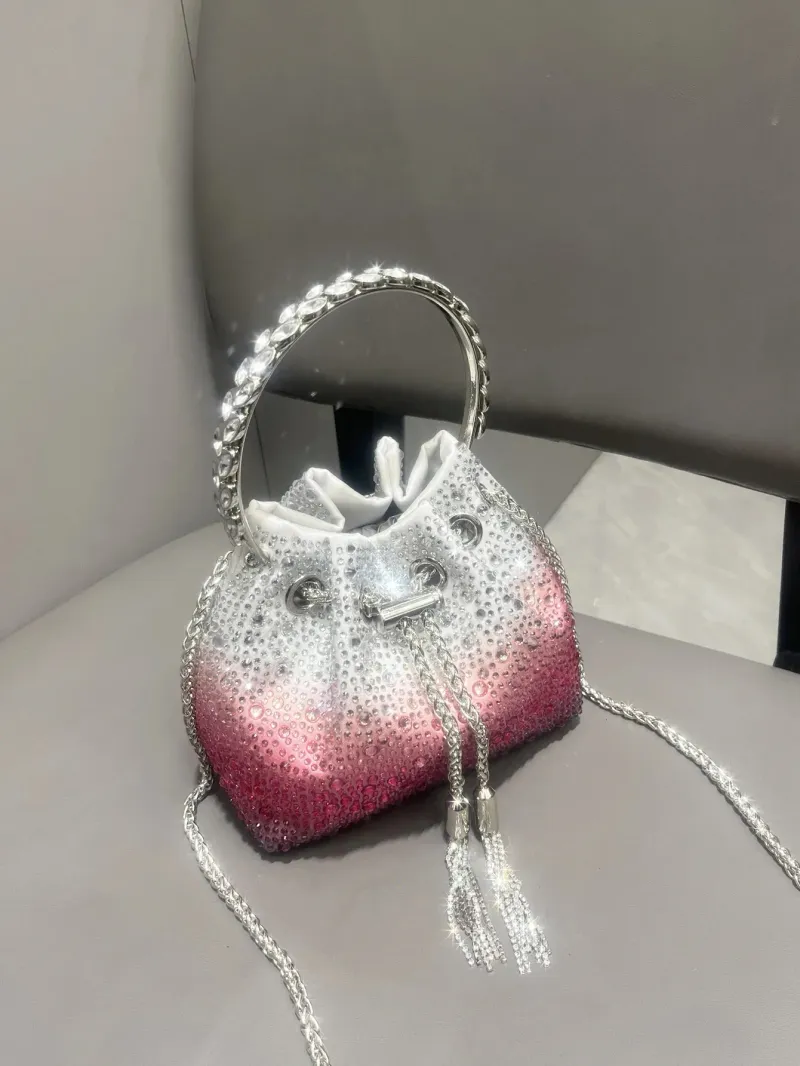 Griff Rhein Stein Abend Clutch Tasche Brieftasche Und Handtasche Schulter Glänzenden Kristall 250225l_voghion.com