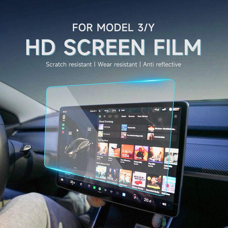 Suitable For Tesla New Model 3 Y Screen Tempered Glass Central Control Protective Display HD Film_voghion.com