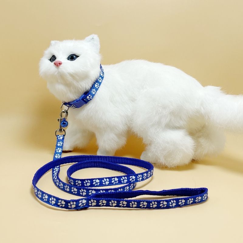 Set di guinzagli per cani e gatti, set di collari a catena per passeggiate con animali domestici, corda per impronte piccole e medie_voghion.com