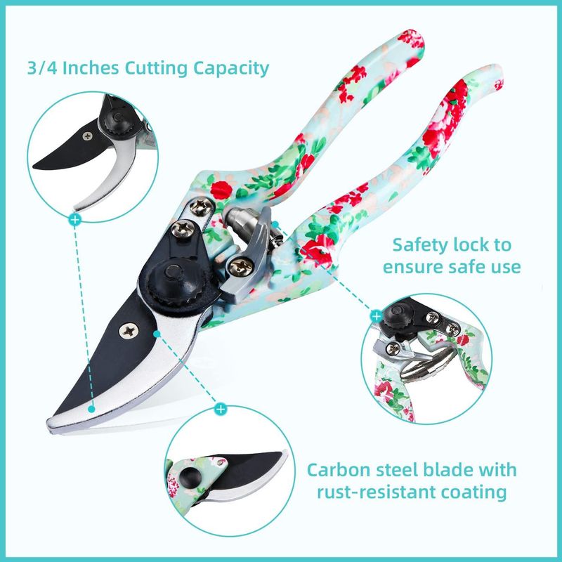 Gardening Tools Gardening Tools 9 Piece Set Aluminum Alloy Garden Tools Two Color Plastic Handle_voghion.com