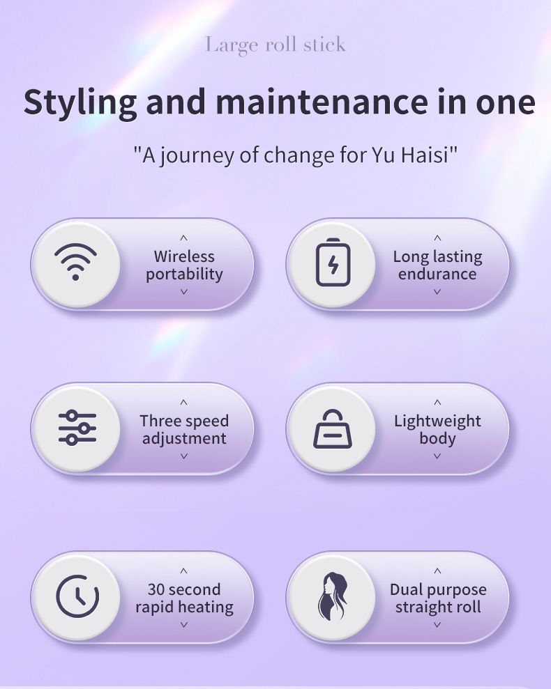 New lazy straight hair comb wireless hair straightener small USB charging portable travel curling and straightening dual purpose artifact_voghion.com