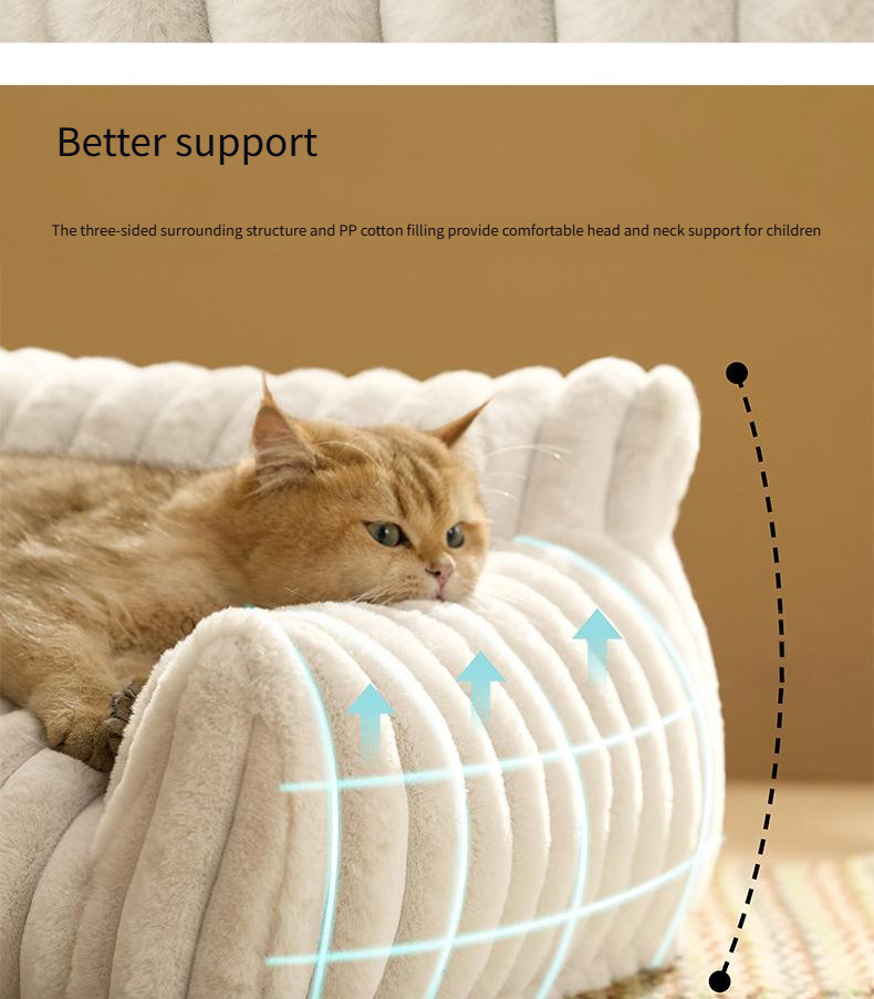 Cuccia per gatti universale, per tutte le stagioni, rimovibile e lavabile, griglia ondulata, divano caldo per gatti, letto per animali domestici._voghion.com