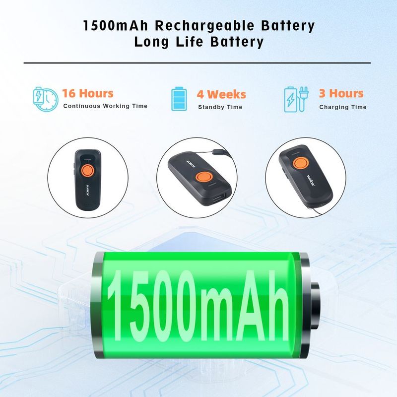 Portable Wireless 1D Laser Barcode Scanner Paper Barcode Length 1D Barcode_voghion.com