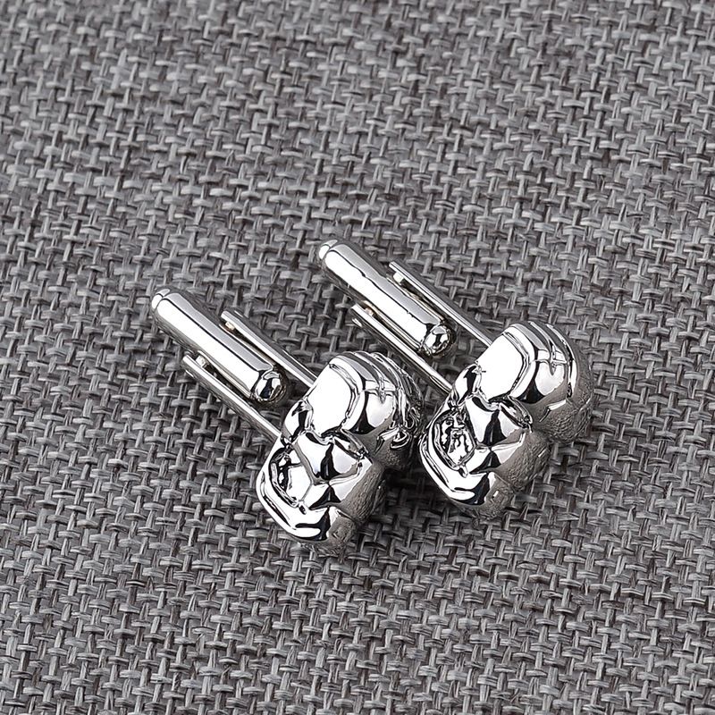 new paint retro crystal cufflinks fashion ghost face men's shirt cufflinks_voghion.com