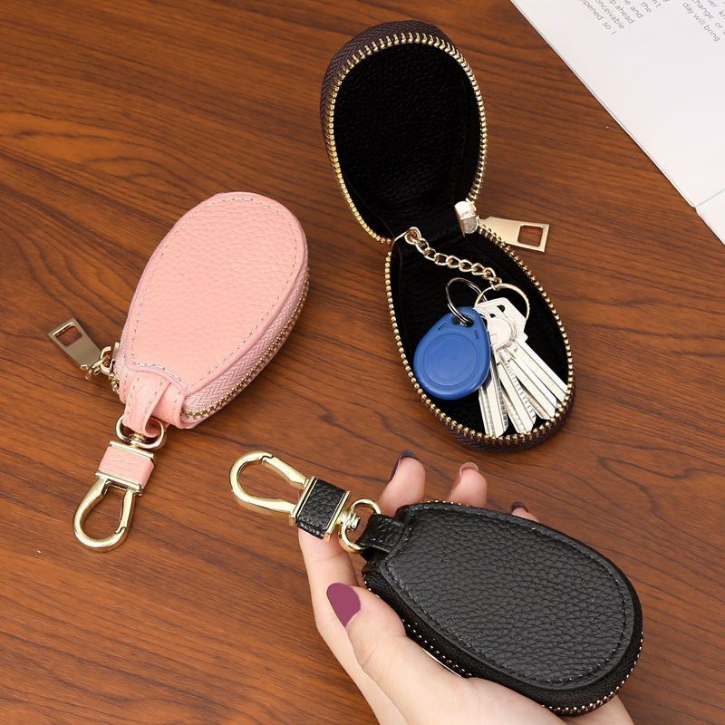 Lychee Pattern Case Unisex Car Key Storage Bag Creative Fashion Simple Pendant Keychain_voghion.com