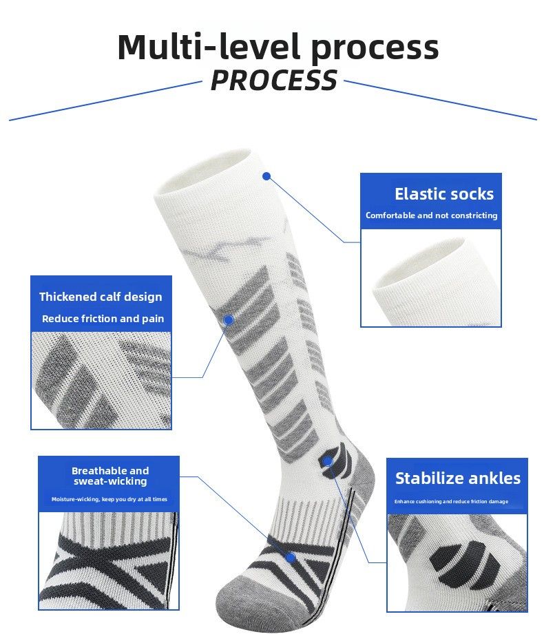 Winter Season Professional Ski For Men And Women, Thickened Warm Wool Socks, Sweat-Absorbent Breathable Towel Bottom_voghion.com