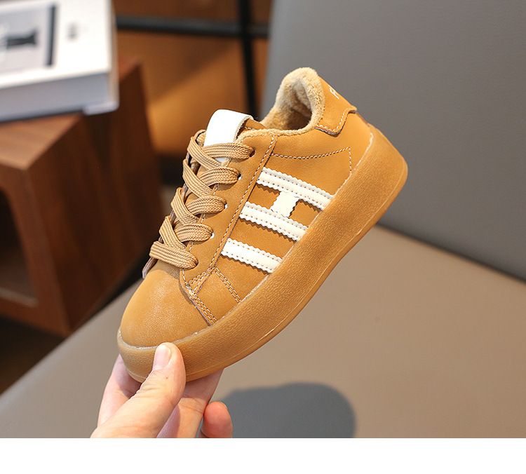 Nuovi articoli sportivi per bambine autunno e inverno 2024, scarpe calde in velluto per bambini, mocassini bassi per bambine_voghion.com