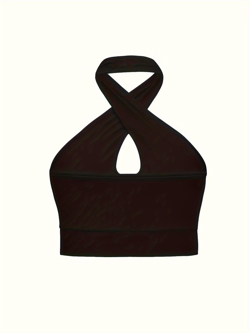 Women's Hollow Out Summer Sports Vest - Stylish Sleeveless Backless Casual Tank Top For Women, Breathable & Comfortable_voghion.com