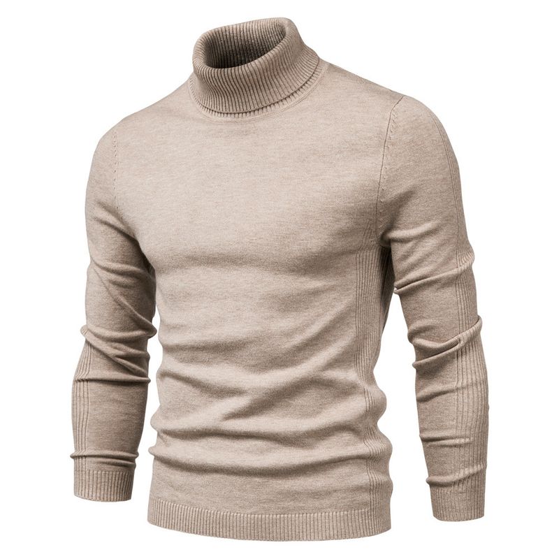 Casual Men's Pullover, Turtleneck Men's Casual Knitted Sweater_voghion.com