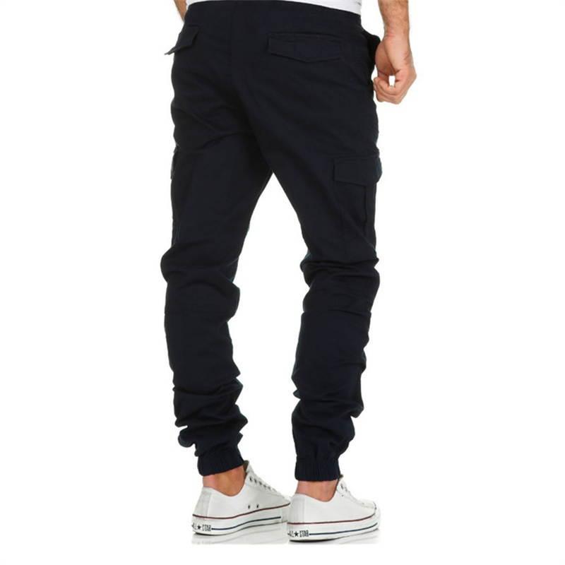 Pantalon cargo multi-poches tissé pour hommes, vêtements décontractés pour sports de plein air, corset à la mode_voghion.com