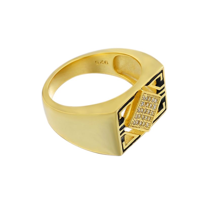 Anello da uomo cubano con zirconi intarsiati in argento, stile hip-hop, unico nel suo genere_voghion.com