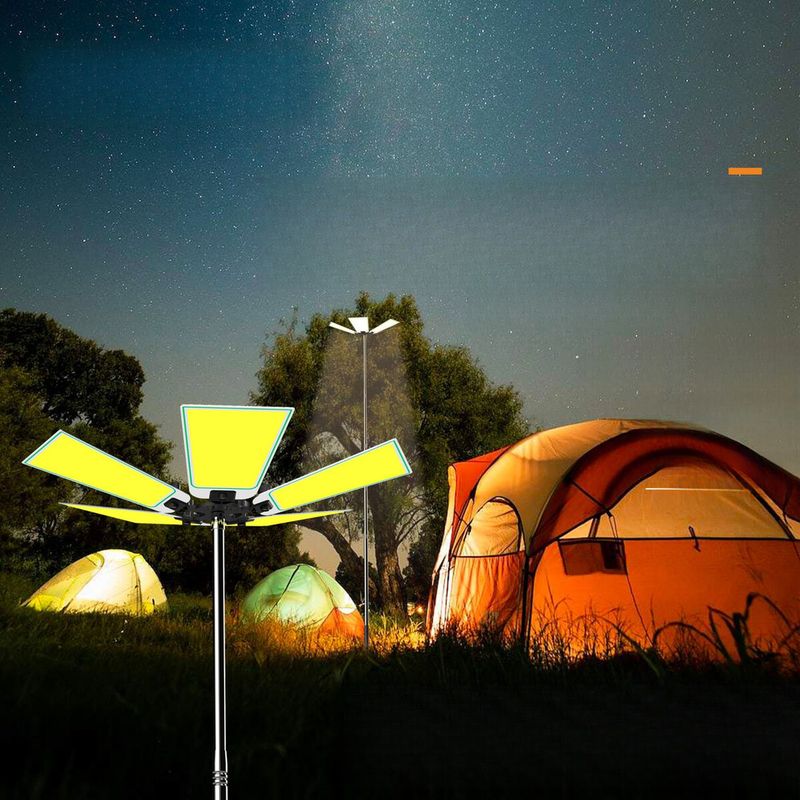 Lampada da lavoro pieghevole multifunzionale portatile da campeggio e pesca a LED per esterni all'ingrosso_voghion.com