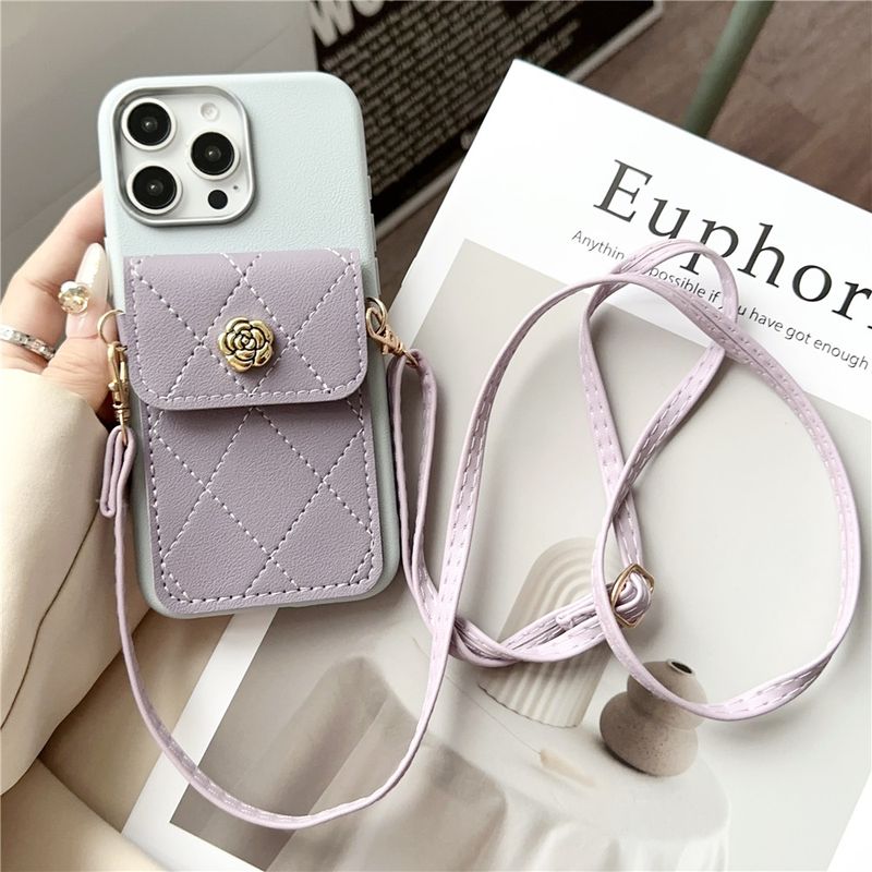 Phone Case For Xiaomi Mi 14T 13T Pro 11 Lite 5G NE 3D Flower Wallet Card Bag Crossbody Lanyard Soft Silicon Cover For Xiaomi 14t_voghion.com
